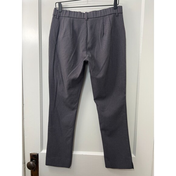 ZARA Trafaluc Women's Pants Navy Blue Red Dot Print Side Zipper Stretch Size L - Picture 2 of 11